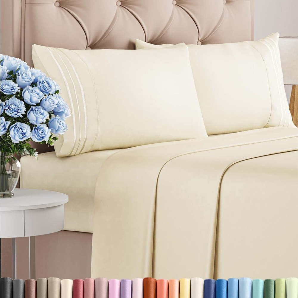 Queen Size Elegant Off White Bedding Set